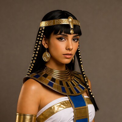 Beautiful woman in Egyptian Cleopatra costume