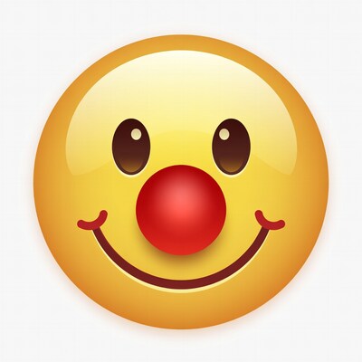Clown Emoji with Red Nose