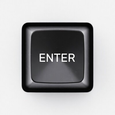 Black Enter Key Button