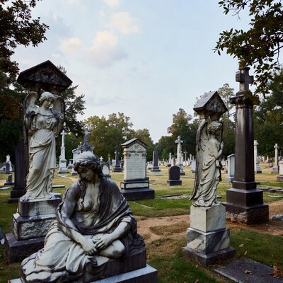 Angel Statues in Cemetery
