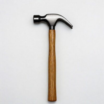 Claw hammer on white background