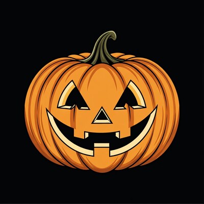 Jack-o'-lantern pumpkin illustration