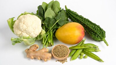 Fresh vegetables and fruits assortment