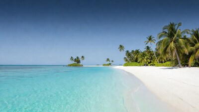 Tropical beach with turquoise water