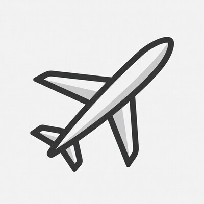 Airplane illustration on white background