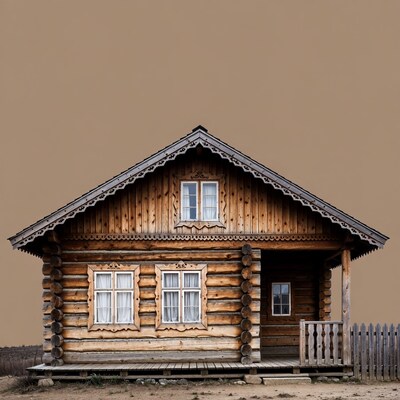 Traditional Wooden Log Cabin