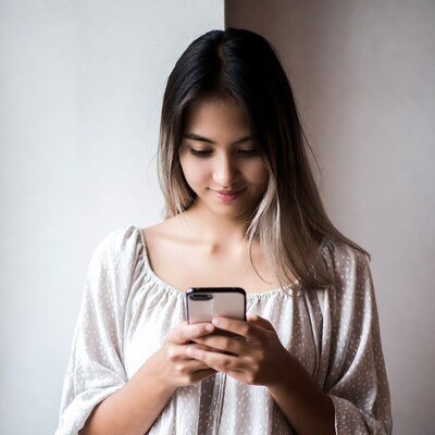 Asian woman using smartphone