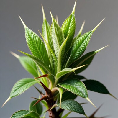 Spiky Green Plant Leaves