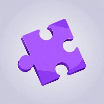 Purple puzzle piece illustration