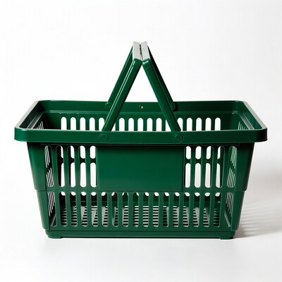 Green Plastic Shopping Basket
