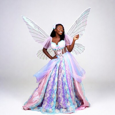 African-American woman in fairy costume