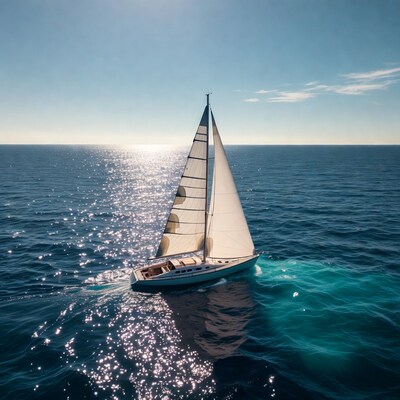 White sailboat sailing on ocean