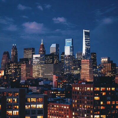 Philadelphia skyline at dusk