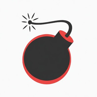 Cartoon Bomb with Fuse
