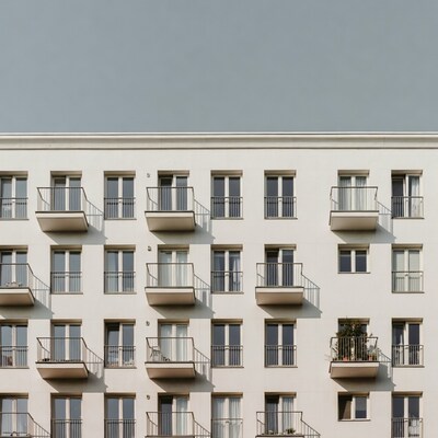 White Apartment Building Balconies