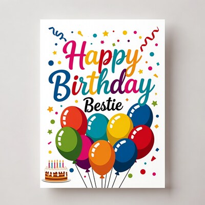 Happy Birthday Bestie Card
