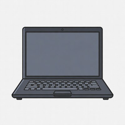 Black Laptop Illustration
