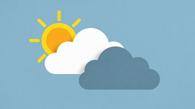 Sun and clouds illustration