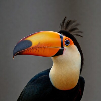 Close-up of colorful toucan bird