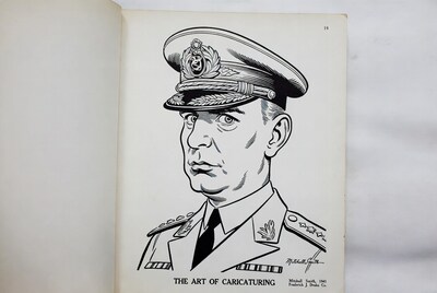 Caricature of Navy Admiral in Uniform