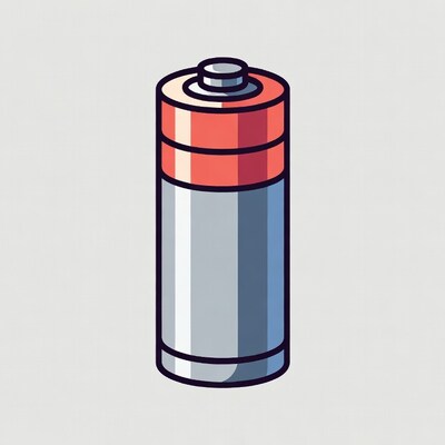 Red AA Battery Illustration