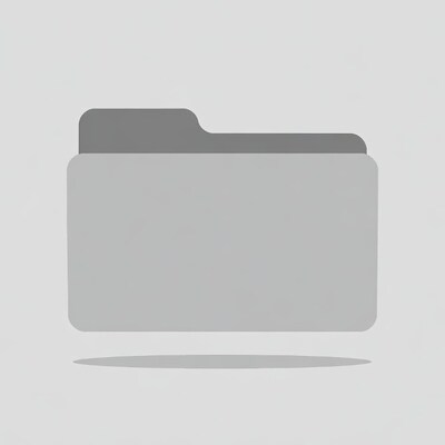 Gray Folder Icon with Shadow