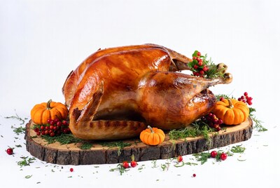 Roasted Turkey with Pumpkins and Herbs