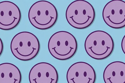 Purple Smiley Faces Pattern