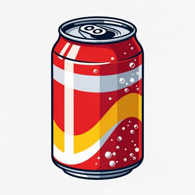 Red Soda Can Illustration