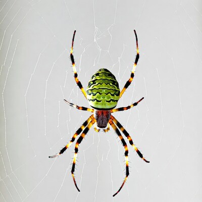 Green Lynx Spider on Web