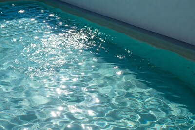 Sparkling turquoise pool water