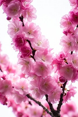 Pink Cherry Blossom Branch