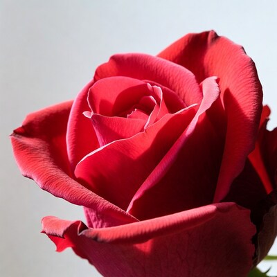 Closeup red rose flower