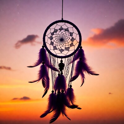 Purple Dreamcatcher at Sunset