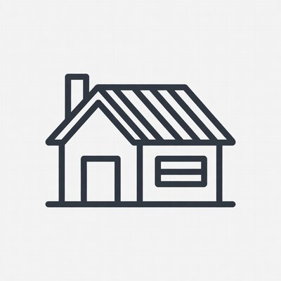 Line drawing house icon