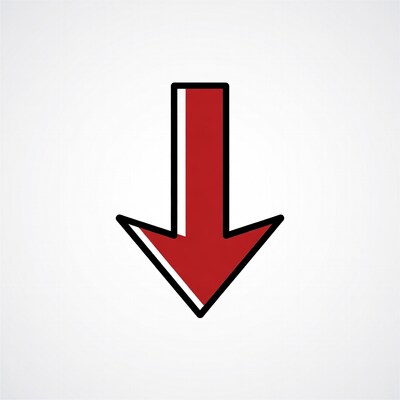 Red Down Arrow Icon