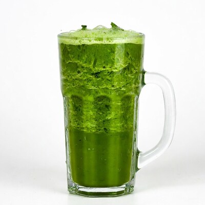 Green Mint Smoothie in Glass