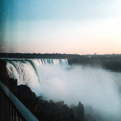 Niagara Falls cascading over rocks