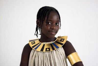 African-American girl in Egyptian costume