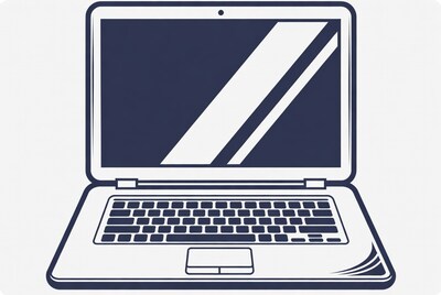 Open Laptop Illustration