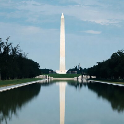 Washington Monument Reflecting in Pool