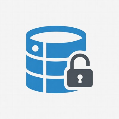 Locked Blue Database Icon