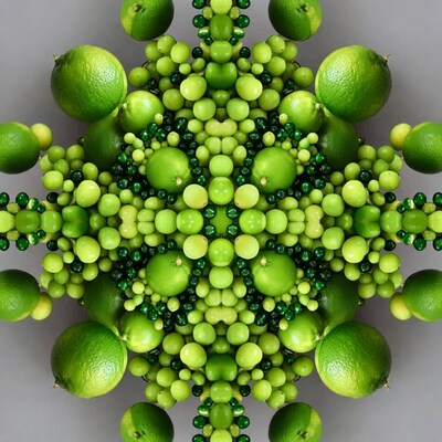 Lime and Green Beads Mandala