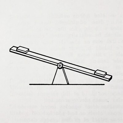 Seesaw on white background