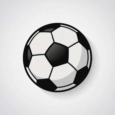 Black and white soccer ball