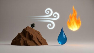Four Elements: Fire Water Wind Earth
