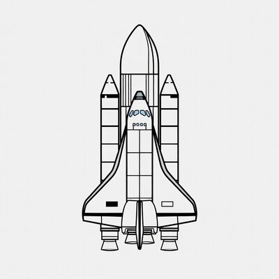 Space Shuttle Line Art
