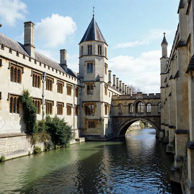 Bridge of Sighs Oxford over river