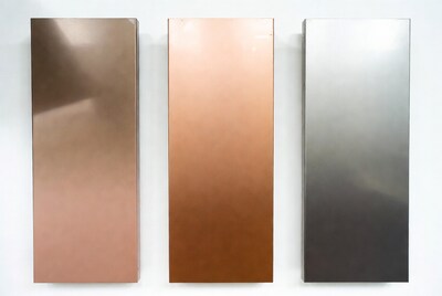 Three Metallic Gradient Panels