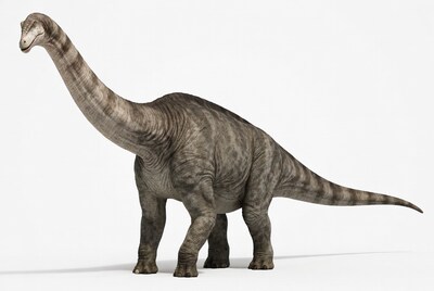 Brachiosaurus dinosaur on white background